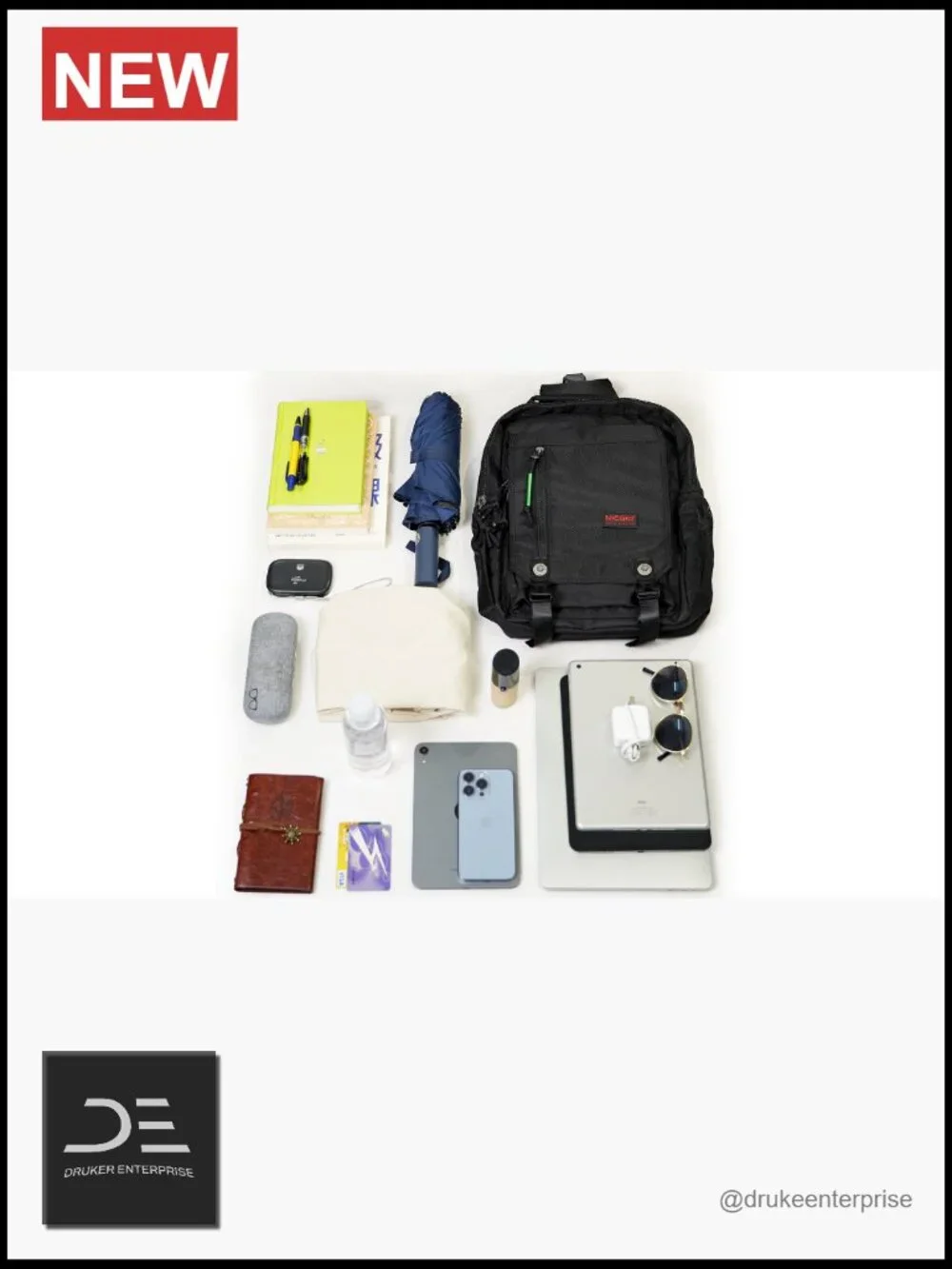 Water Resistant Nylon Sling Bag Laptop Backpack Crossbody Messenger for Travel